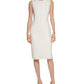 Calvin Klein Women's Scuba Crepe Embellished Sheath White Size 4