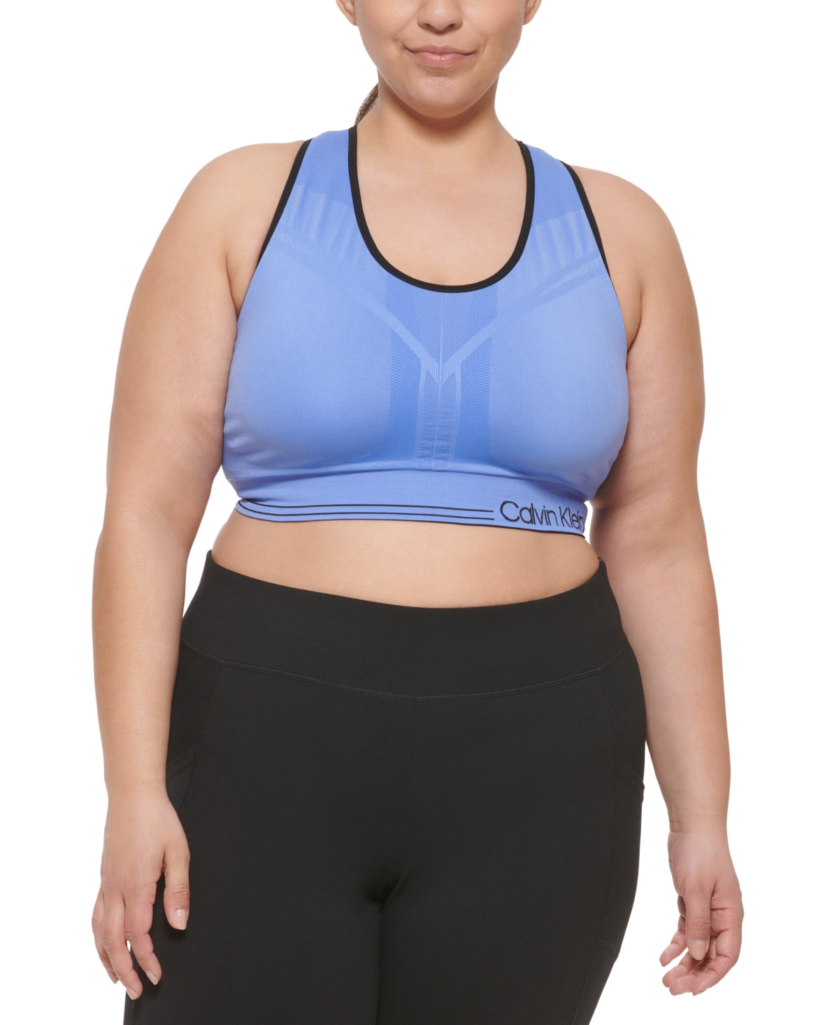 Calvin Klein Women's Reversible Medium Impact Sports Bra Purple Size 3X