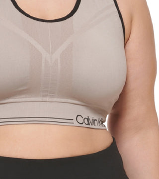Calvin Klein Women's Reversible Medium Impact Sports Bra Brown Size 3X