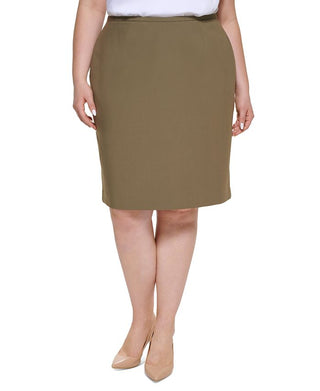 Calvin Klein Women's Luxe Pencil Skirt Green Size 22W