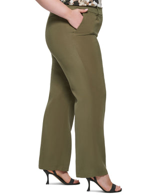 Calvin Klein Women's Wide Leg Pants Green Size 18W