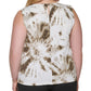 Calvin Klein Women's Tie Dyed Pleated Blouse Green Size 3X