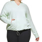 Calvin Klein Women's Hooded T-Shirt Green Size 2X