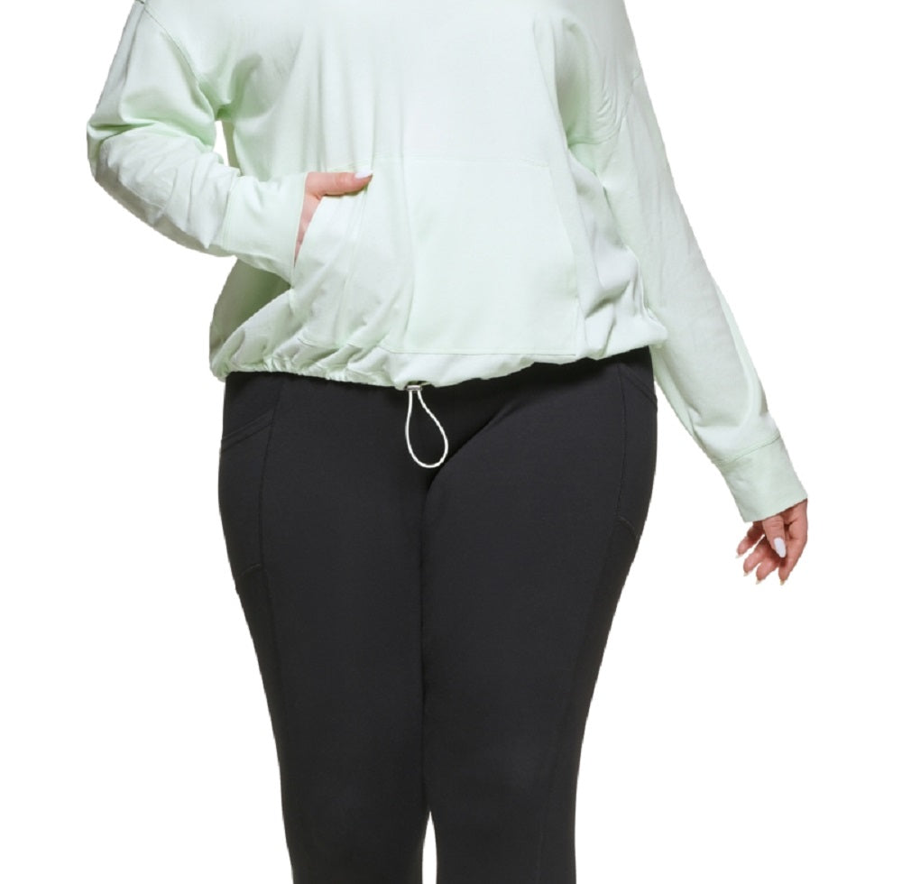 Calvin Klein Women's Hooded T-Shirt Green Size 2X