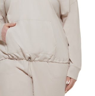 Calvin Klein Women's Performance Plus Hooded T-Shirt Beige Size 2X