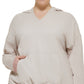 Calvin Klein Women's Hooded T-Shirt Brown Size 1X