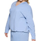 Calvin Klein Women's Hooded T Shirt Blue Size 1X