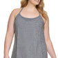 Calvin Klein Women's Space Dyed Strappy Tank Dress Black Size 2X
