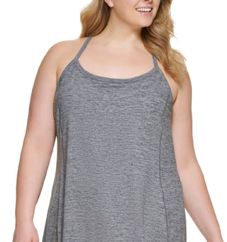 Calvin Klein Women's Space Dyed Strappy Tank Dress Black Size 1X