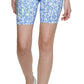 Calvin Klein Women's Printed High Waist Bike Shorts Purple Size Medium