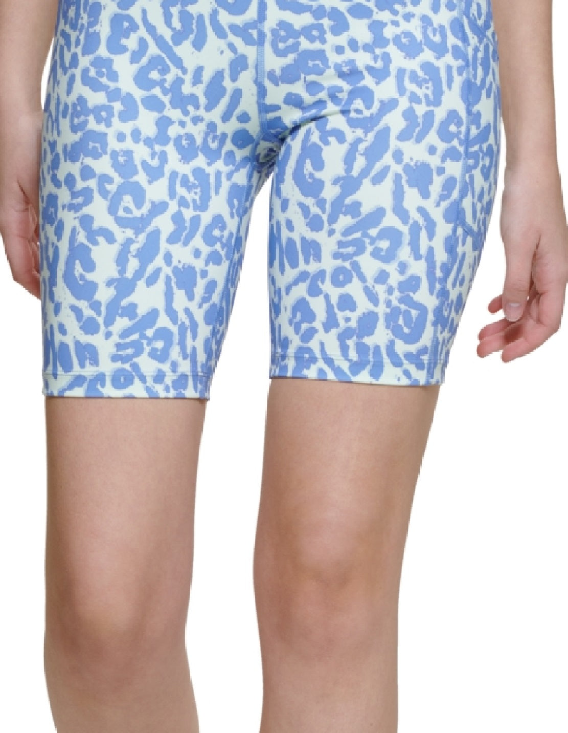 Calvin Klein Women's Printed High Waist Bike Shorts Purple Size Medium