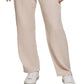 Calvin Klein Women's Cotton Crepe Straight Fit Pants Brown Size Petite Large
