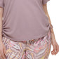 Calvin Klein Women's Ruched T Shirt Brown Size 2X