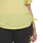 Calvin Klein Women's Ruched T Shirt Yellow Size 1X