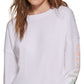 Calvin Klein Women's Crewneck Long Sleeve T-Shirt White Size Petite Medium