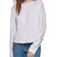 Calvin Klein Women's Crewneck Long Sleeve T-Shirt White Size Petite Medium