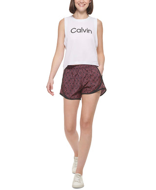 Calvin Klein Women's Printed Shorts Black Size XL