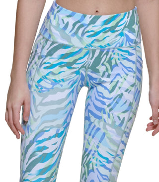 Calvin Klein Women's Cropped High Waist Leggings Green Size X-Small