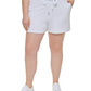 Calvin Klein Women's Monogram Logo Shorts White Size 1X