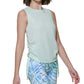 Calvin Klein Women's Ruched Side Tie Tank Top Green Size Large