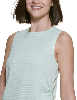 Calvin Klein Women's Ruched Side Tie Tank Top Green Size Small