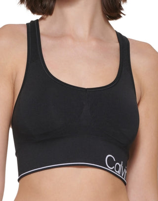 Calvin Klein Women's Racerback Sports Bra Black Size X-Large