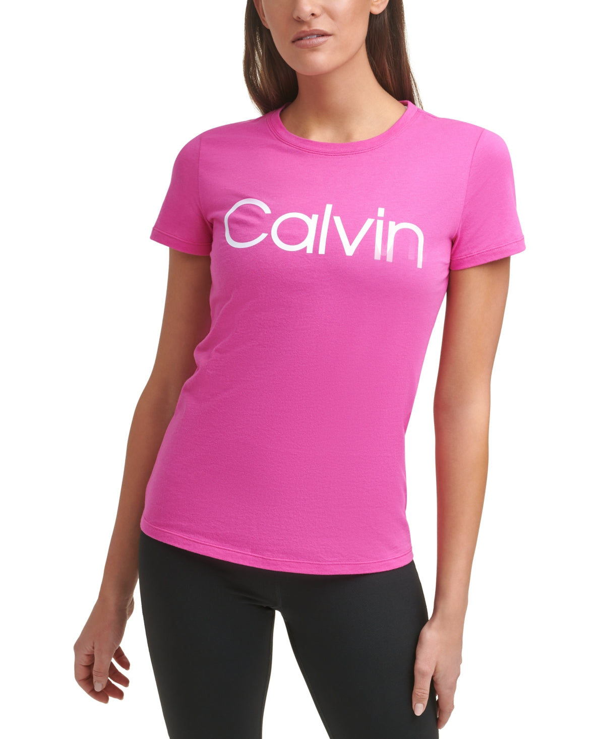 Calvin Klein Women's Logo T-Shirt Pink