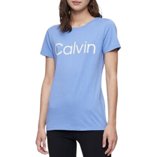Calvin Klein Women's Logo T-Shirt Blue Size XS