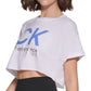 Calvin Klein Women's Cropped Logo T Shirt White Size Small