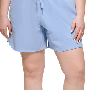 Calvin Klein Women's High Waist Cotton Shorts Blue Size 3X