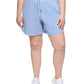 Calvin Klein Women's High Waist Cotton Shorts Blue Size 1X