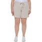 Calvin Klein Women's High Waist Cotton Shorts Brown Size 1X