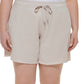 Calvin Klein Women's High Waist Cotton Shorts Brown Size 1X