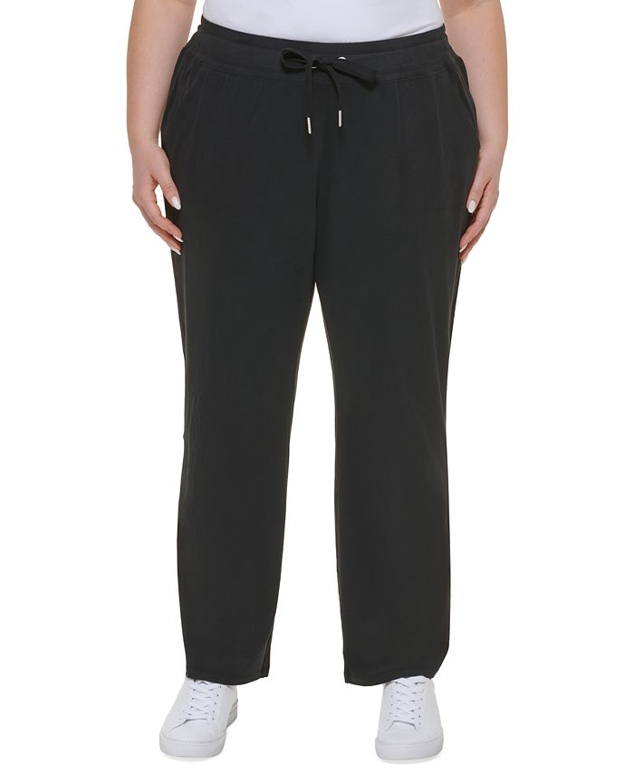 Calvin Klein Women's Drawstring Pants Black Size 1X
