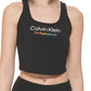 Calvin Klein Women's Pride Logo Crop Top Black Size X-Large