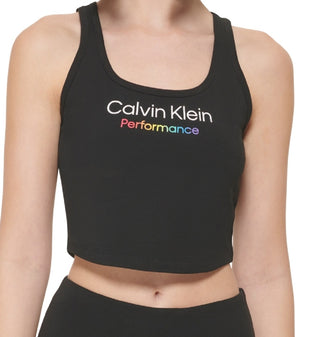 Calvin Klein Women's Pride Logo Crop Top Black Size X-Large