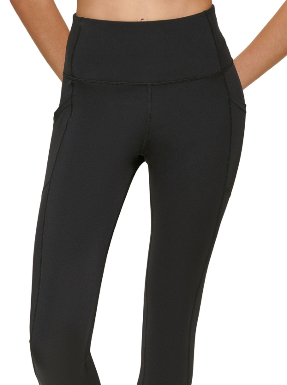 Calvin Klein Women's Super High Waist Cropped Tights Black Size Large