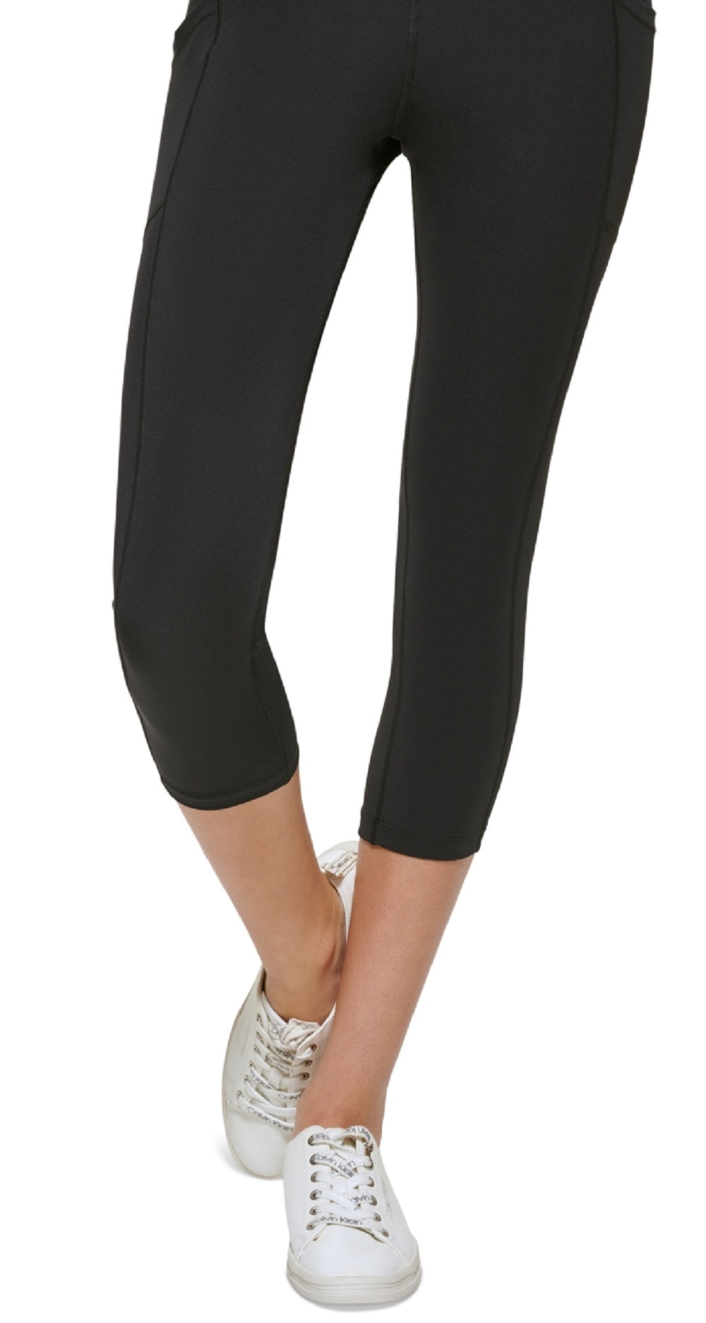 Calvin Klein Women's Super High Waist Cropped Tights Black Size Large