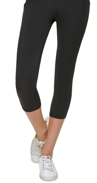 Calvin Klein Women's Super High Waist Cropped Tights Black Size Large