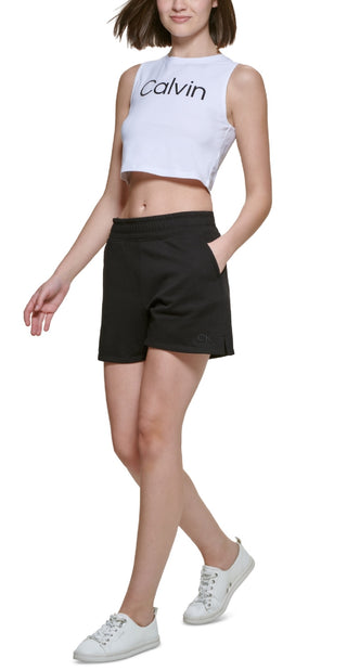 Calvin Klein Women's Cropped Tank Top White Size X-Large