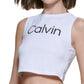 Calvin Klein Women's Cropped Tank Top White Size X-Large