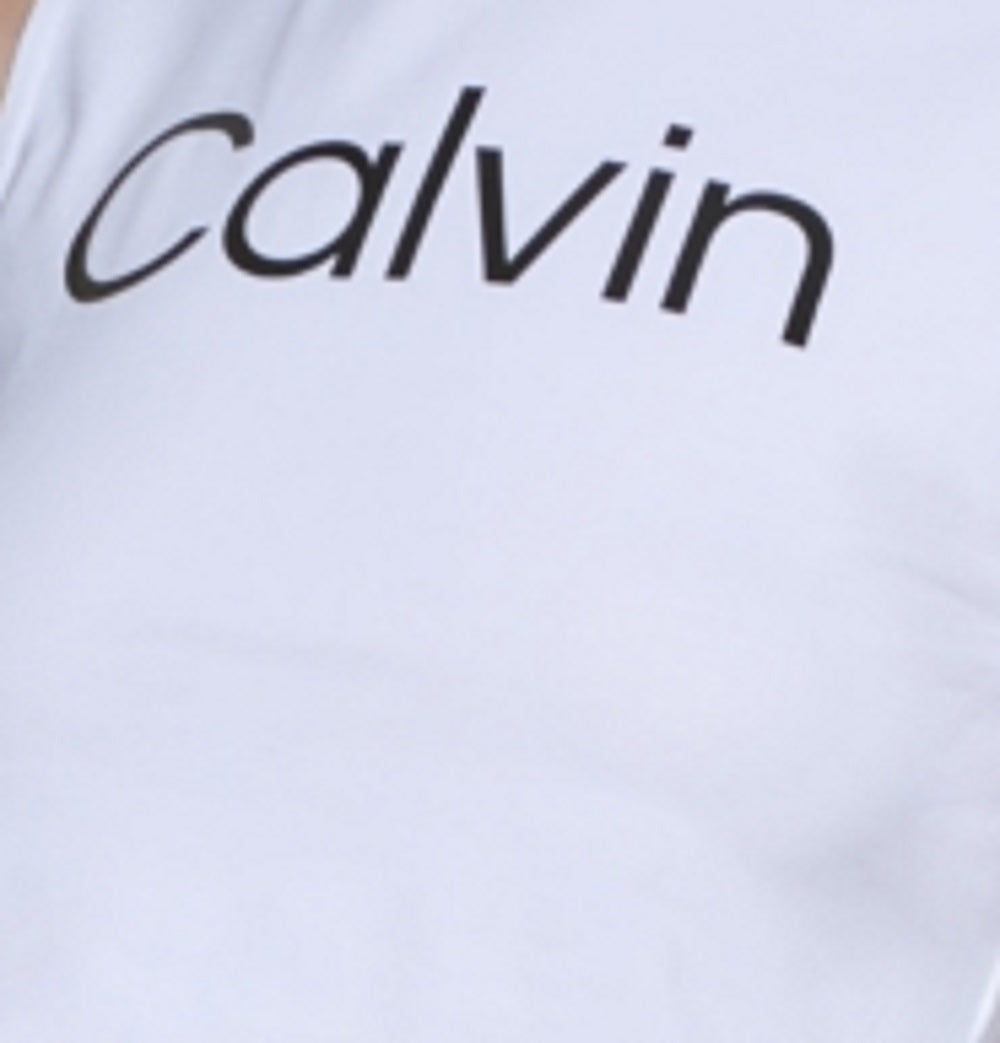 Calvin Klein Women's Cropped Tank Top White Size Medium