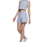 Calvin Klein Women's Cropped Tank Top Gray Size Large
