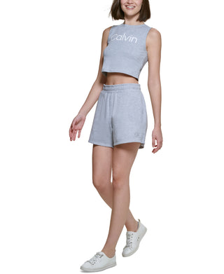 Calvin Klein Women's Cropped Tank Top Gray Size Large