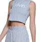 Calvin Klein Women's Cropped Tank Top Gray Size Large
