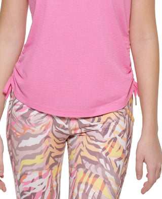 Calvin Klein Women's Ruched Top Pink Size X-Large