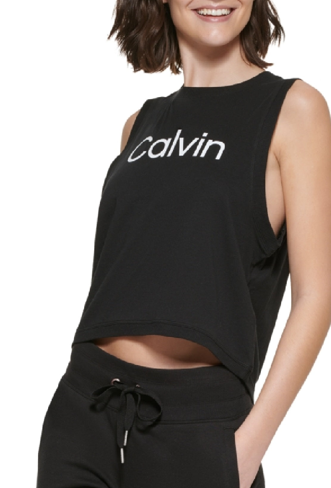 Calvin Klein Women's Muscle Tank Black Size Medium