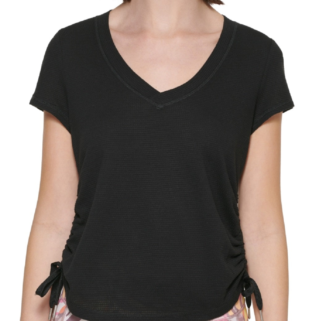 Calvin Klein Women's Ruched Top Black Size X-Large