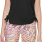 Calvin Klein Women's Ruched Top Black Size X-Large