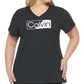 Calvin Klein Women's Logo Tee Black Size 2X